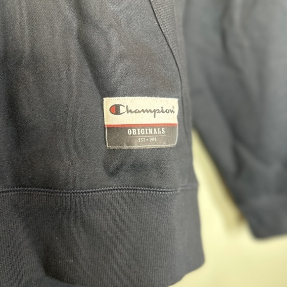 Champion Black White Hoodie Mens Pullover Sweatshirt NWOT - Picture 3 of 7